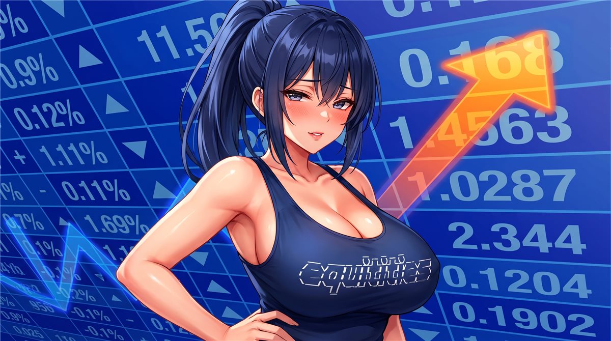 Equititties girl with ponytail, hands on hips